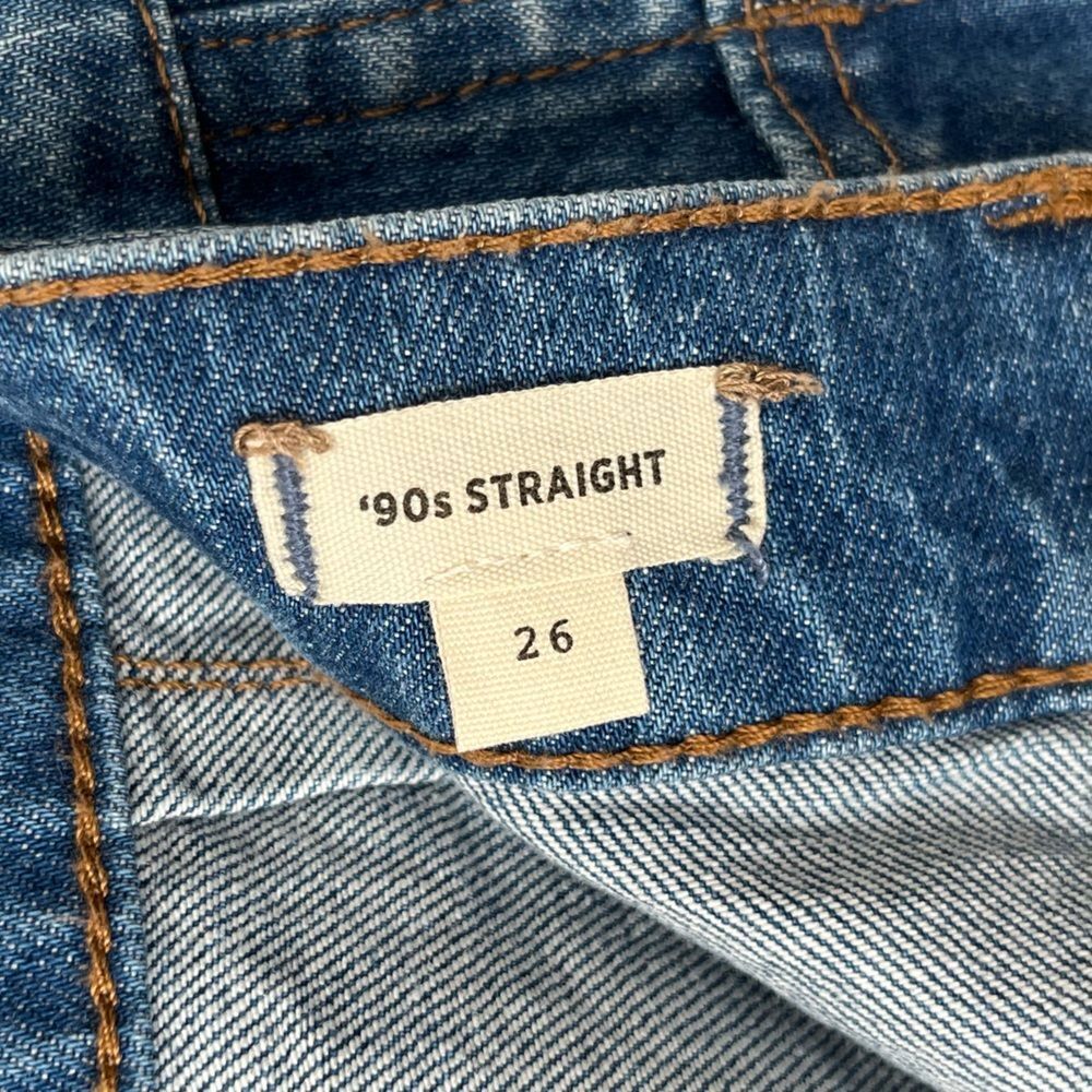 Madewell 90s Straight Cargo Carpenter Panel Denim Jeans Fenwood Wash Size 26 - Picture 8 of 9